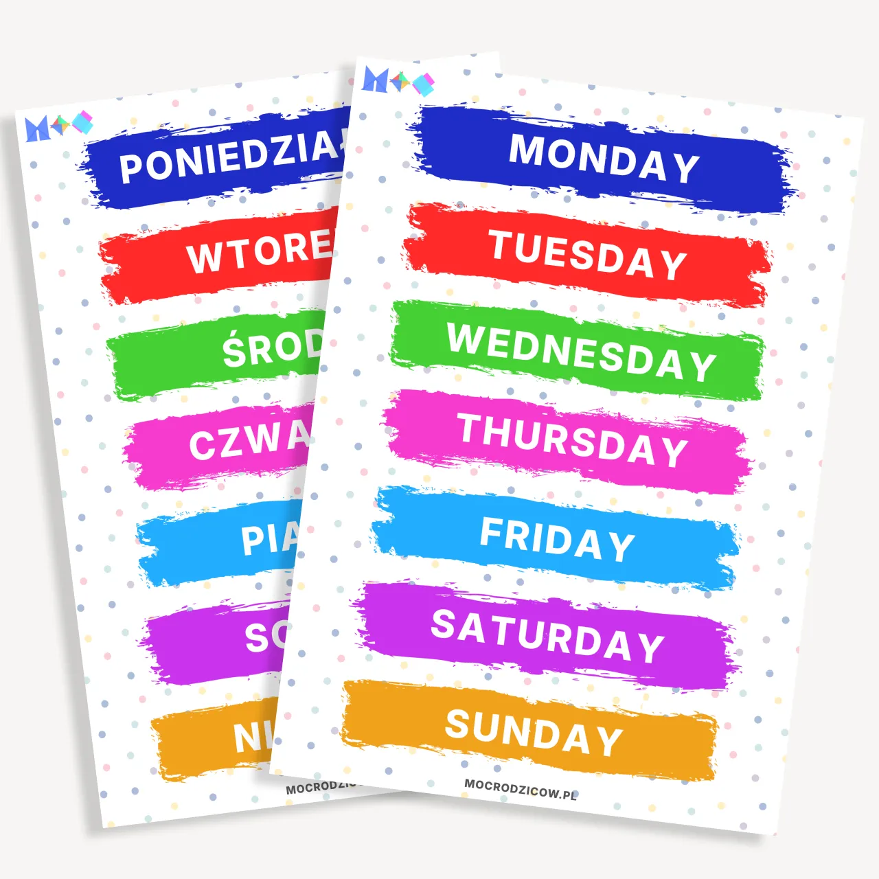 Dni tygodnia Polski - Angielski